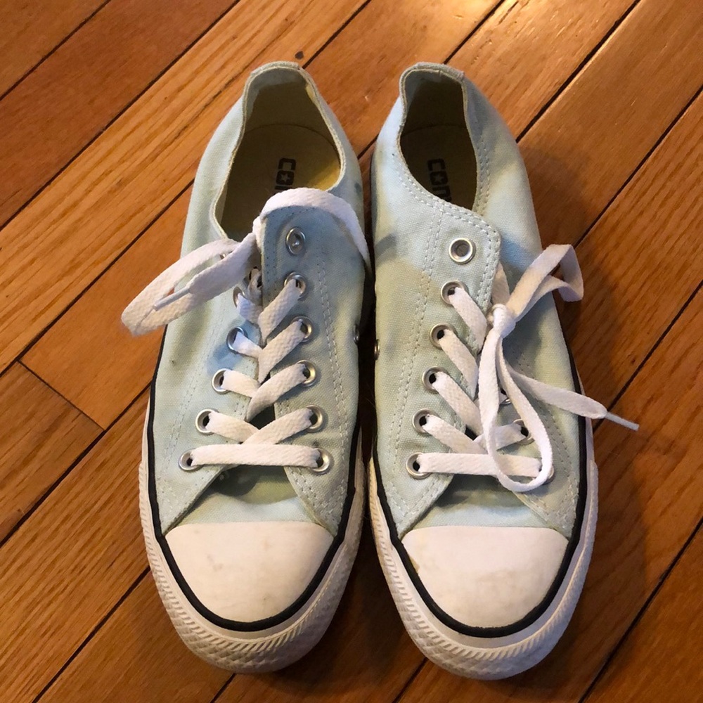 Light teal converse